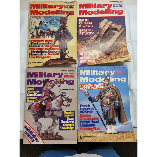 Vintage Military Modelling Hobby Magazines Lot Of 4 Collectible 1979/1980 Issues