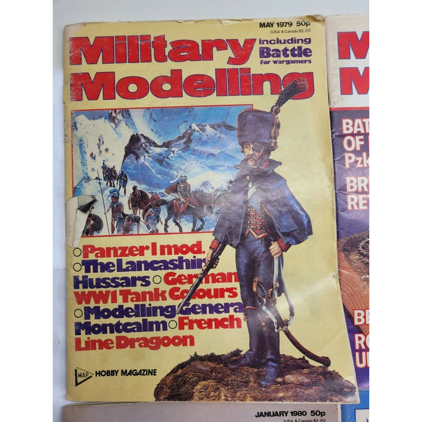 Vintage Military Modelling Hobby Magazines Lot Of 4 Collectible 1979/1980 Issues