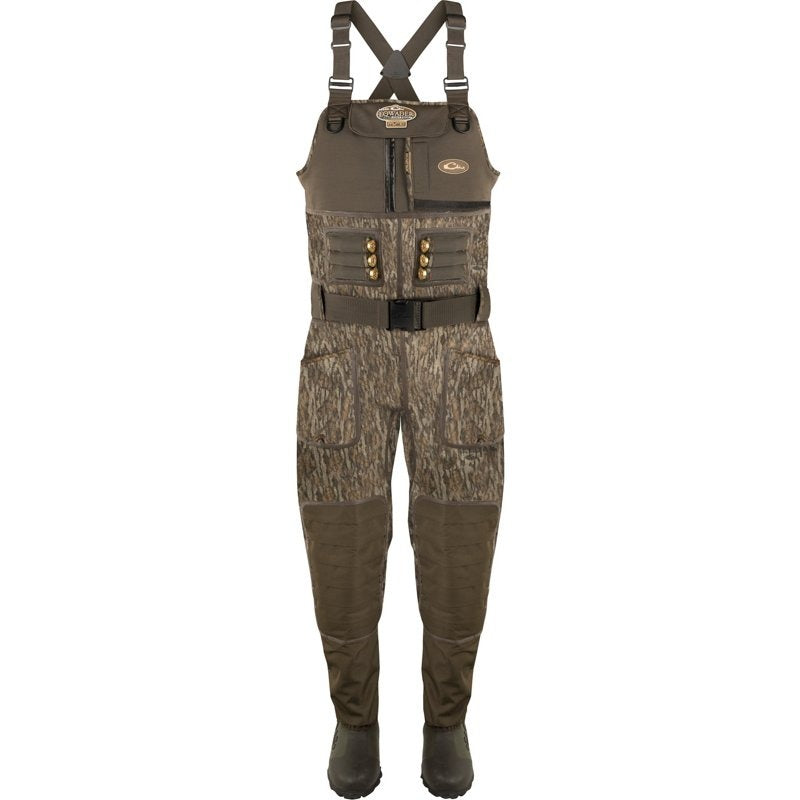 Men's Drake Waterfowl Buckshot Eqwader 1600 Neoprene 3.0 Waders Sz. 10 Mossy Oak