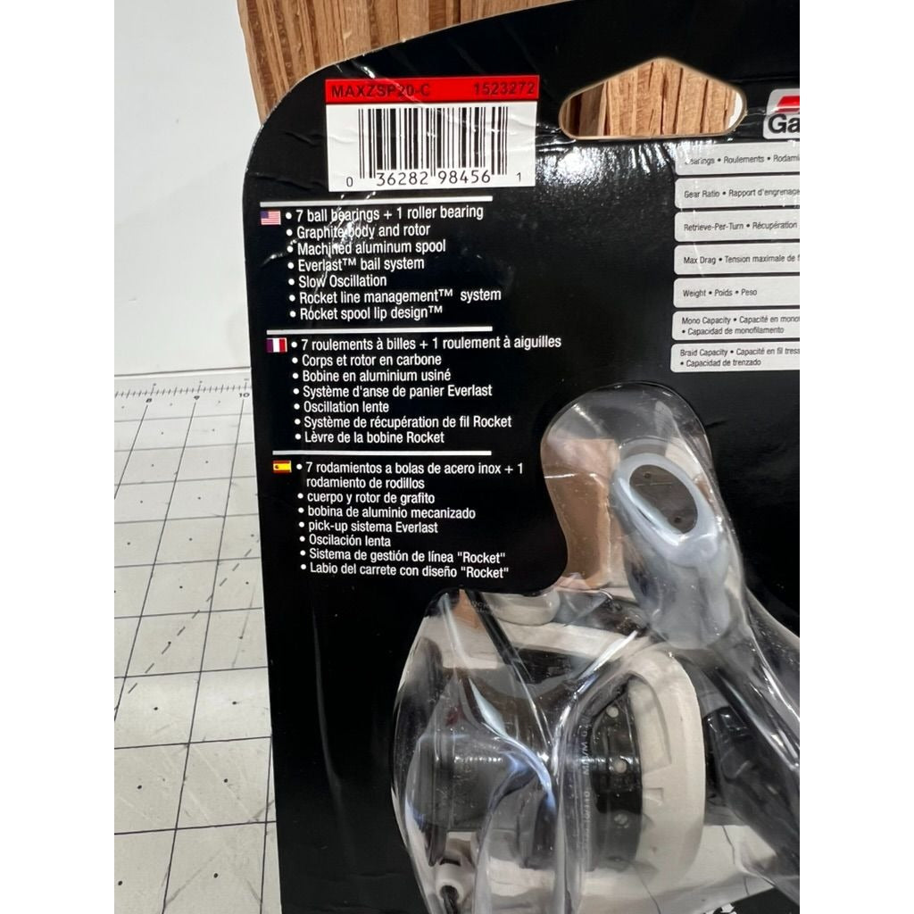 Abu Garcia Max Z 20 Spinning Reel MAXZSP20-C 5.2:1 Gear Ratio 8 Bearings New