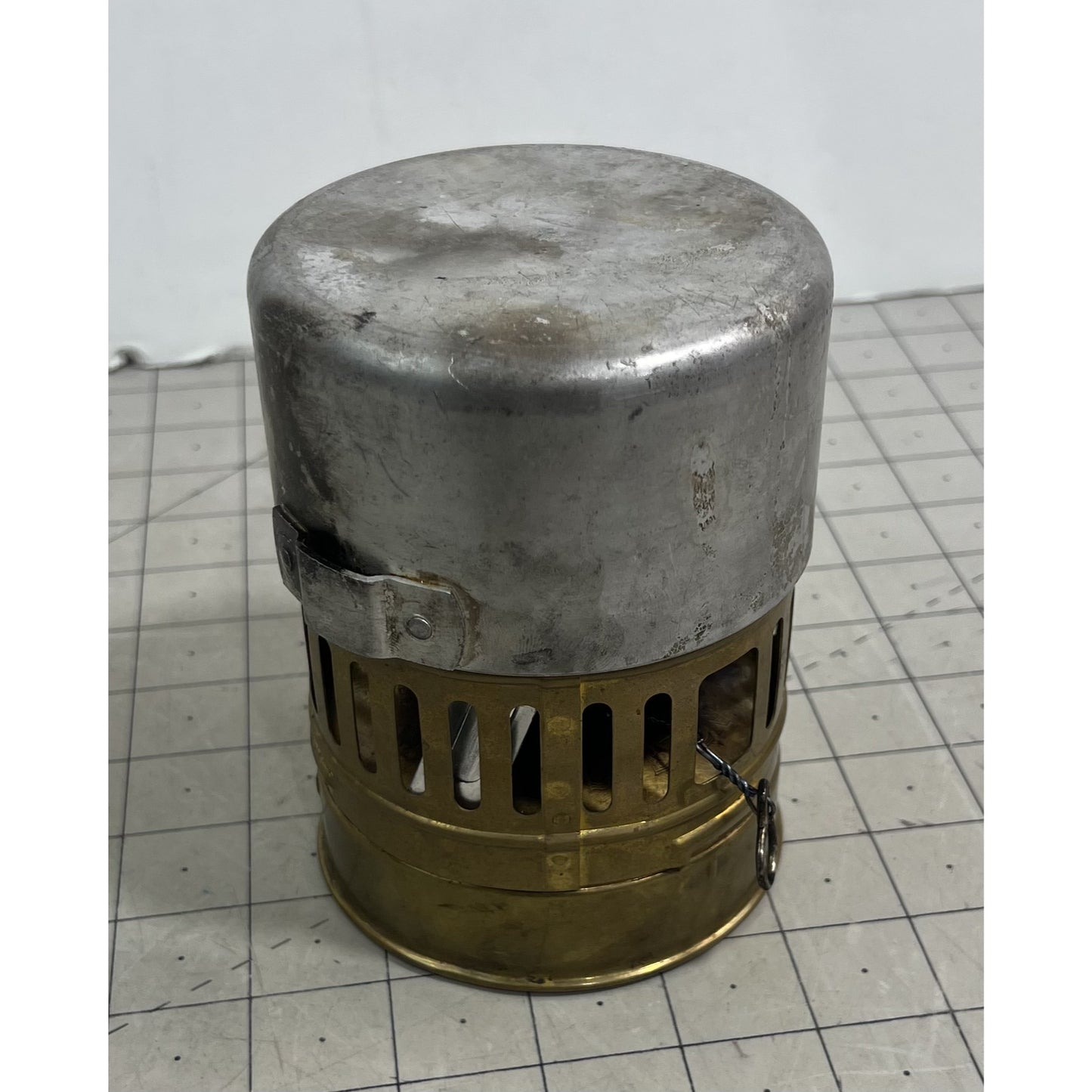 Vintage Brass Svea 123 Camping Stove Windshield & Aluminum Pot Sweden