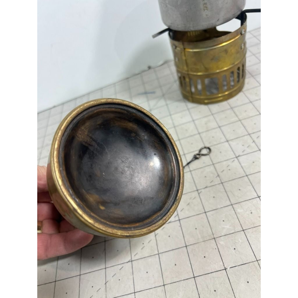Vintage Brass Svea 123 Camping Stove Windshield & Aluminum Pot Sweden