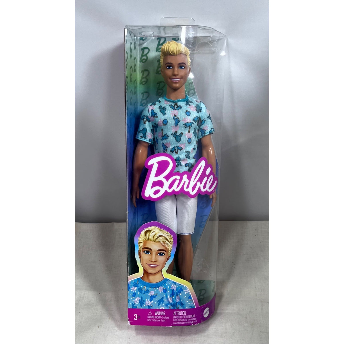 Barbie Fashionistas Ken Fashion Doll #211 Blonde Hair  Blue Cactus Tee New NIB