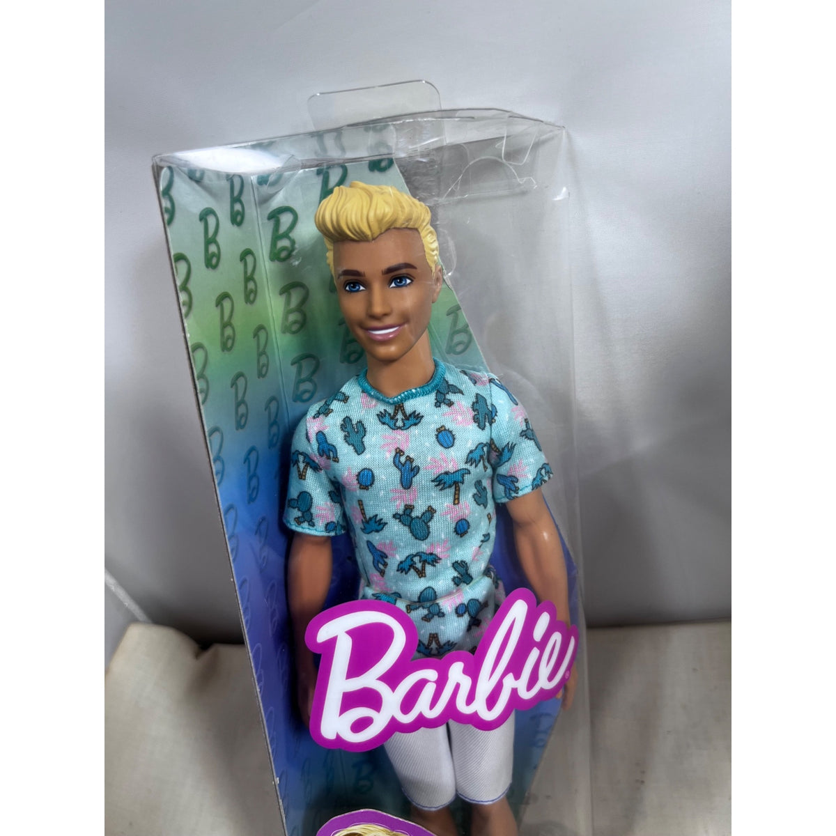 Barbie Fashionistas Ken Fashion Doll #211 Blonde Hair  Blue Cactus Tee New NIB