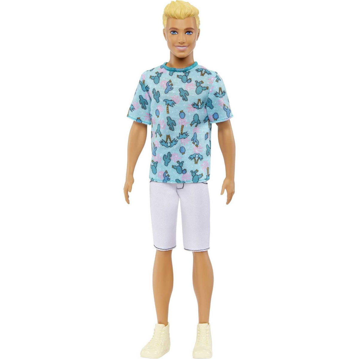 Barbie Fashionistas Ken Fashion Doll #211 Blonde Hair  Blue Cactus Tee New NIB