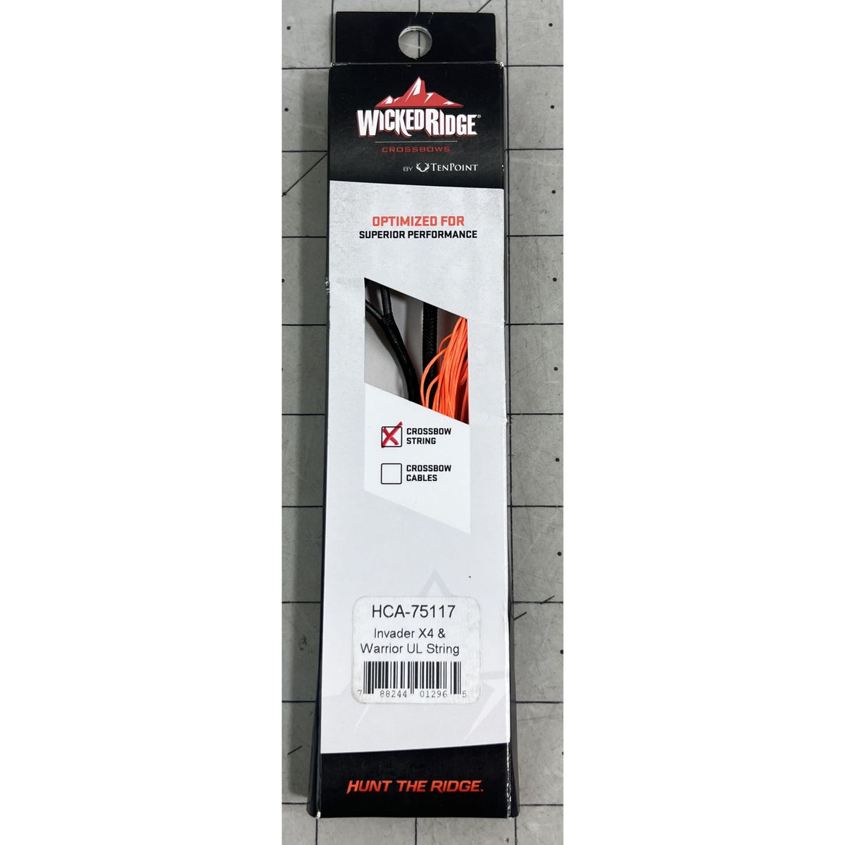 Wicked Ridge String for Invader X4, Warrior Ultra Lite, Black/Red, HCA-75117