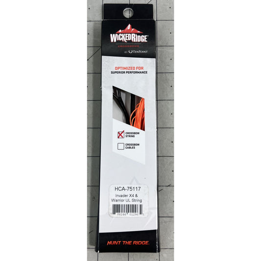 Wicked Ridge String for Invader X4, Warrior Ultra Lite, Black/Red, HCA-75117