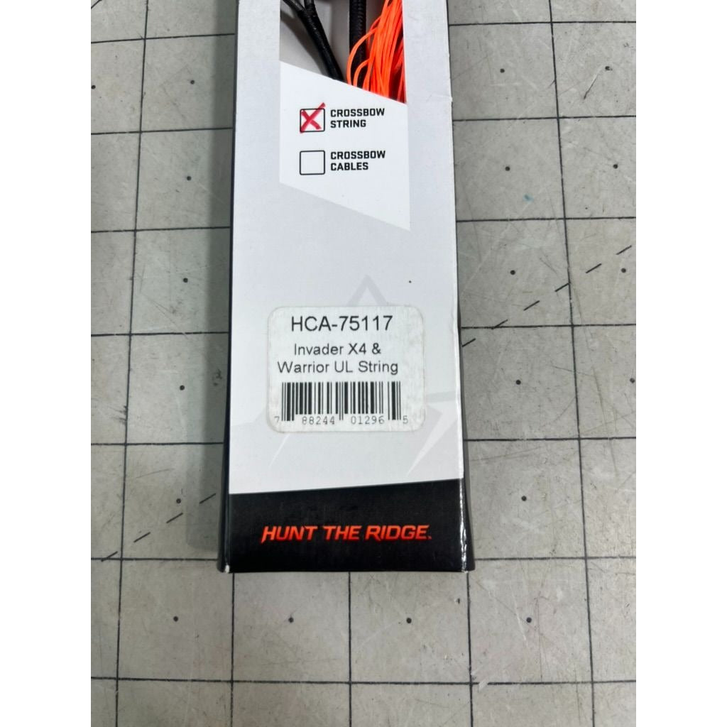 Wicked Ridge String for Invader X4, Warrior Ultra Lite, Black/Red, HCA-75117