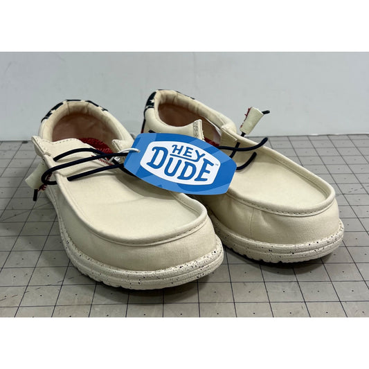 Hey Dude Men's Wally Americana Casual Shoes - Off White Sz. 7 New