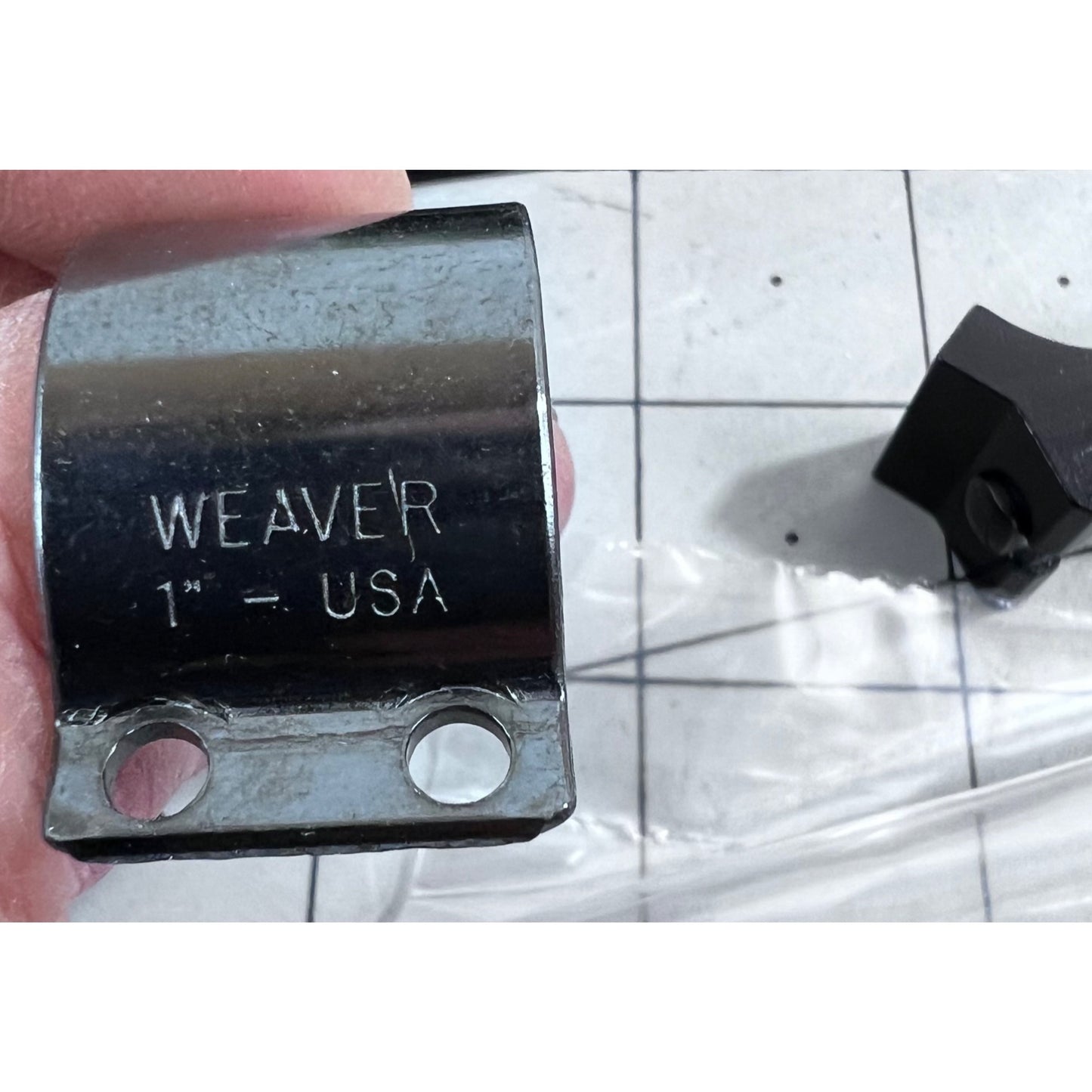 Weaver Classic 1" Medium Top Mount Rings Black #49071 New