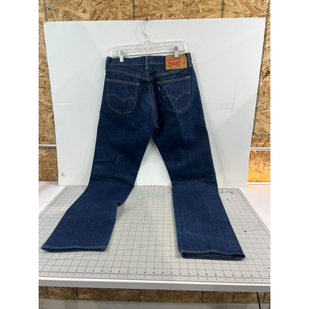 Levi’s 501 Original Fit Men’s Jeans 34x38 Dark Wash Denim Button Fly Meas. 33x35