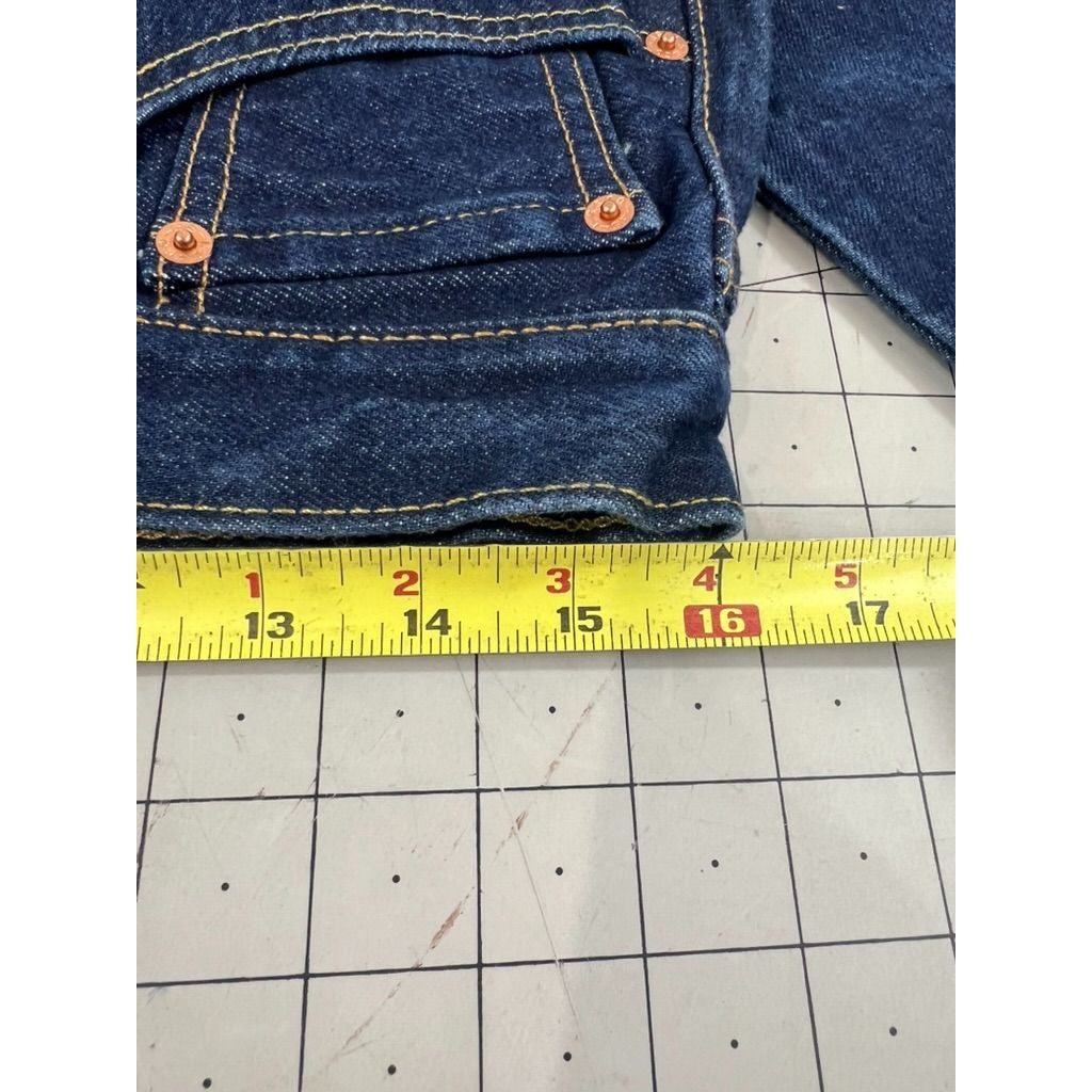 Levi’s 501 Original Fit Men’s Jeans 34x38 Dark Wash Denim Button Fly Meas. 33x35