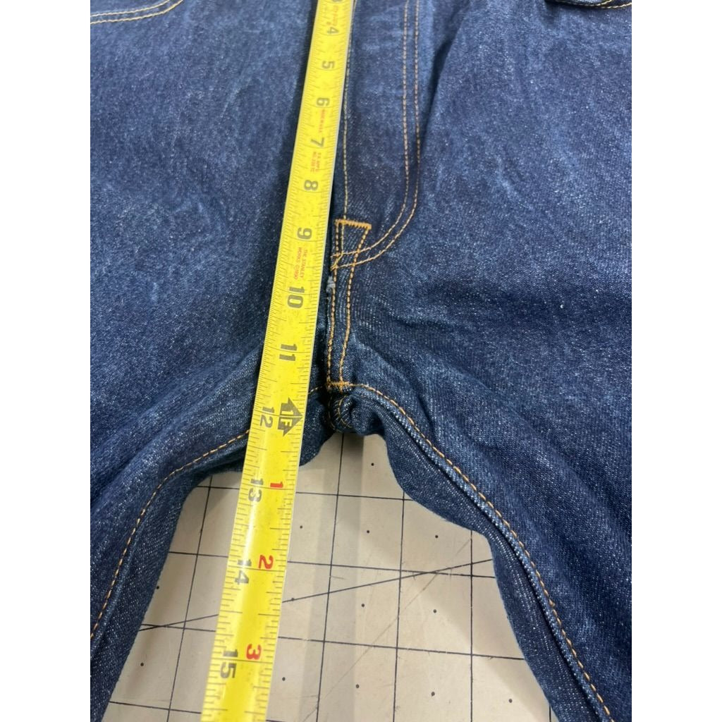 Levi’s 501 Original Fit Men’s Jeans 34x38 Dark Wash Denim Button Fly Meas. 33x35