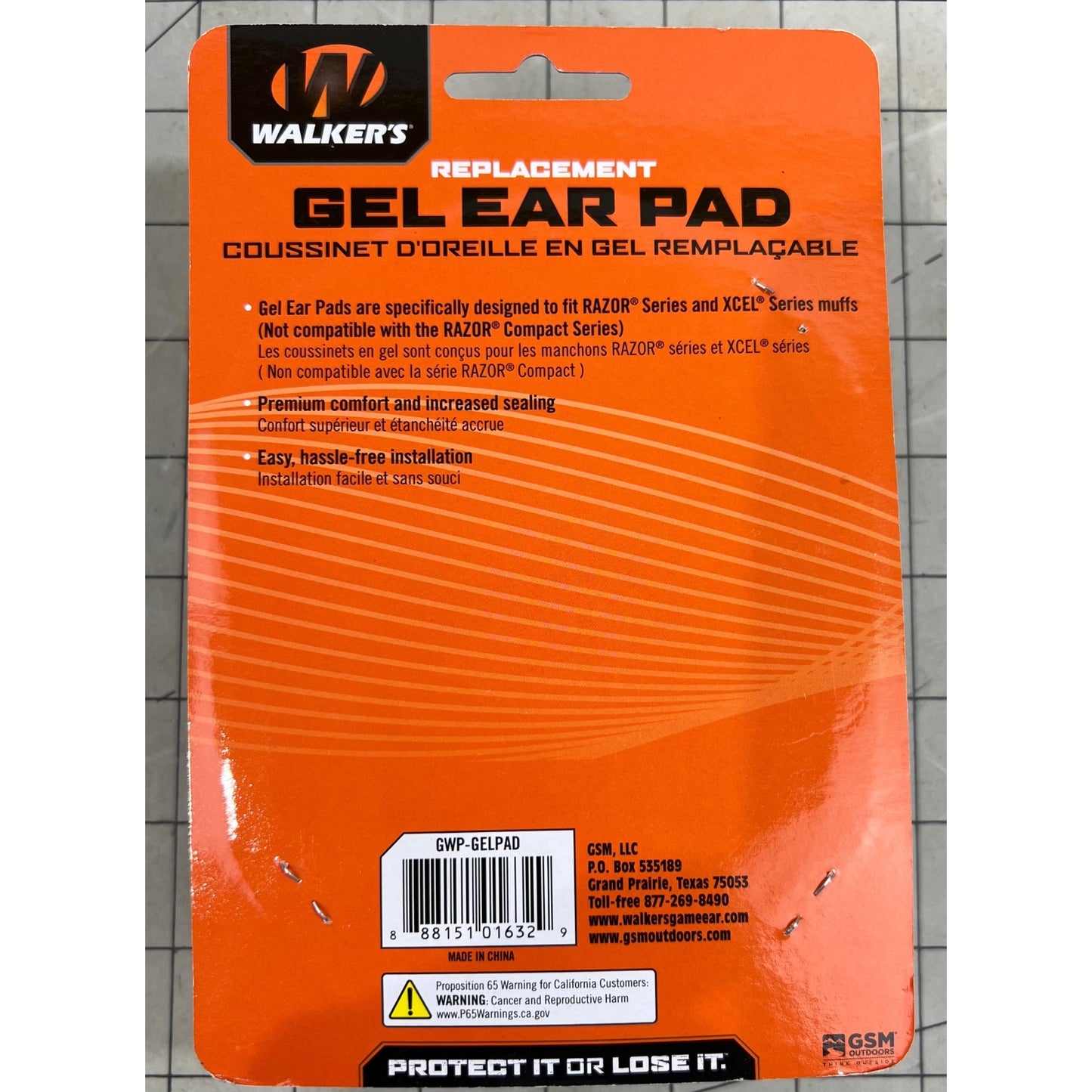 Walker’s Walkers Game Ear Gel Filled Ear Replacement Pad for Razor/Xcel Series