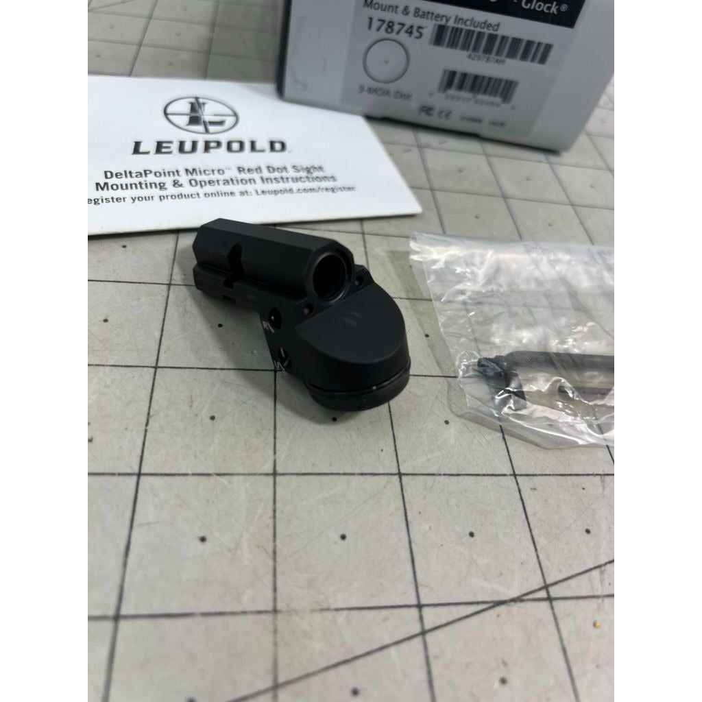 Leupold DeltaPoint Micro 3 MOA Dot Red Dot Sight, Glock, Matte Black, 178745 New