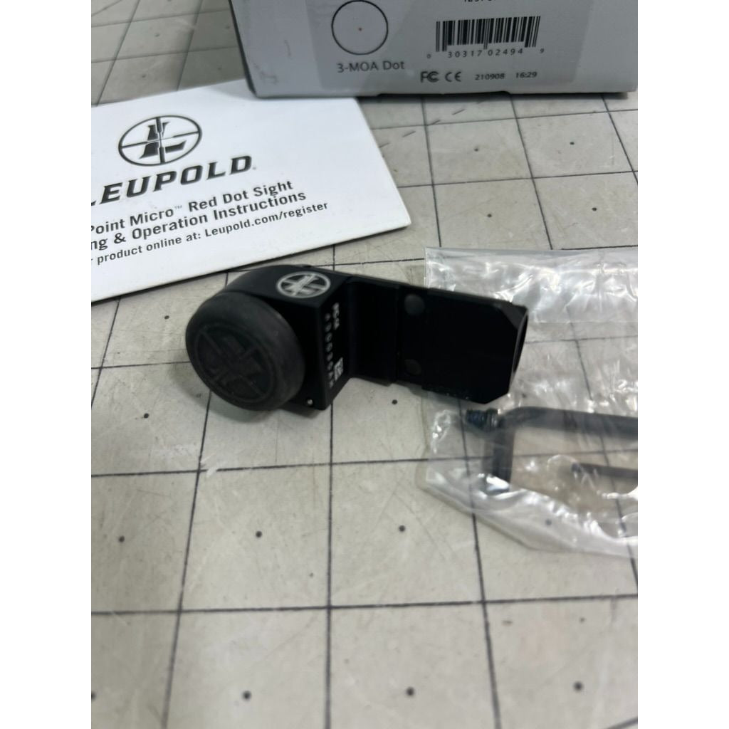 Leupold DeltaPoint Micro 3 MOA Dot Red Dot Sight, Glock, Matte Black, 178745 New
