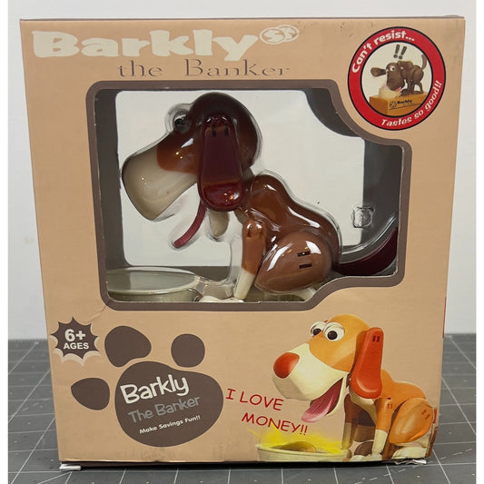 Barkly The Banker Hound Dog Mechanical Coin Bank New In Box  6+ Ages