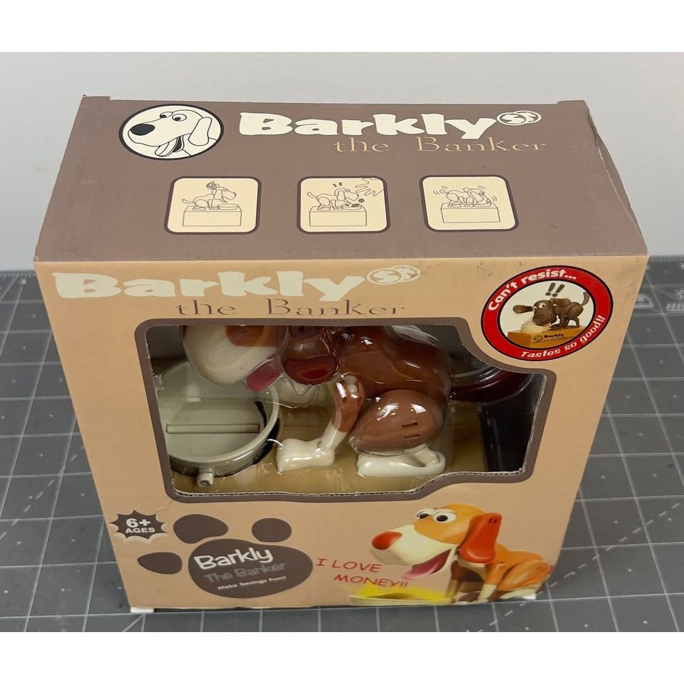 Barkly The Banker Hound Dog Mechanical Coin Bank New In Box  6+ Ages
