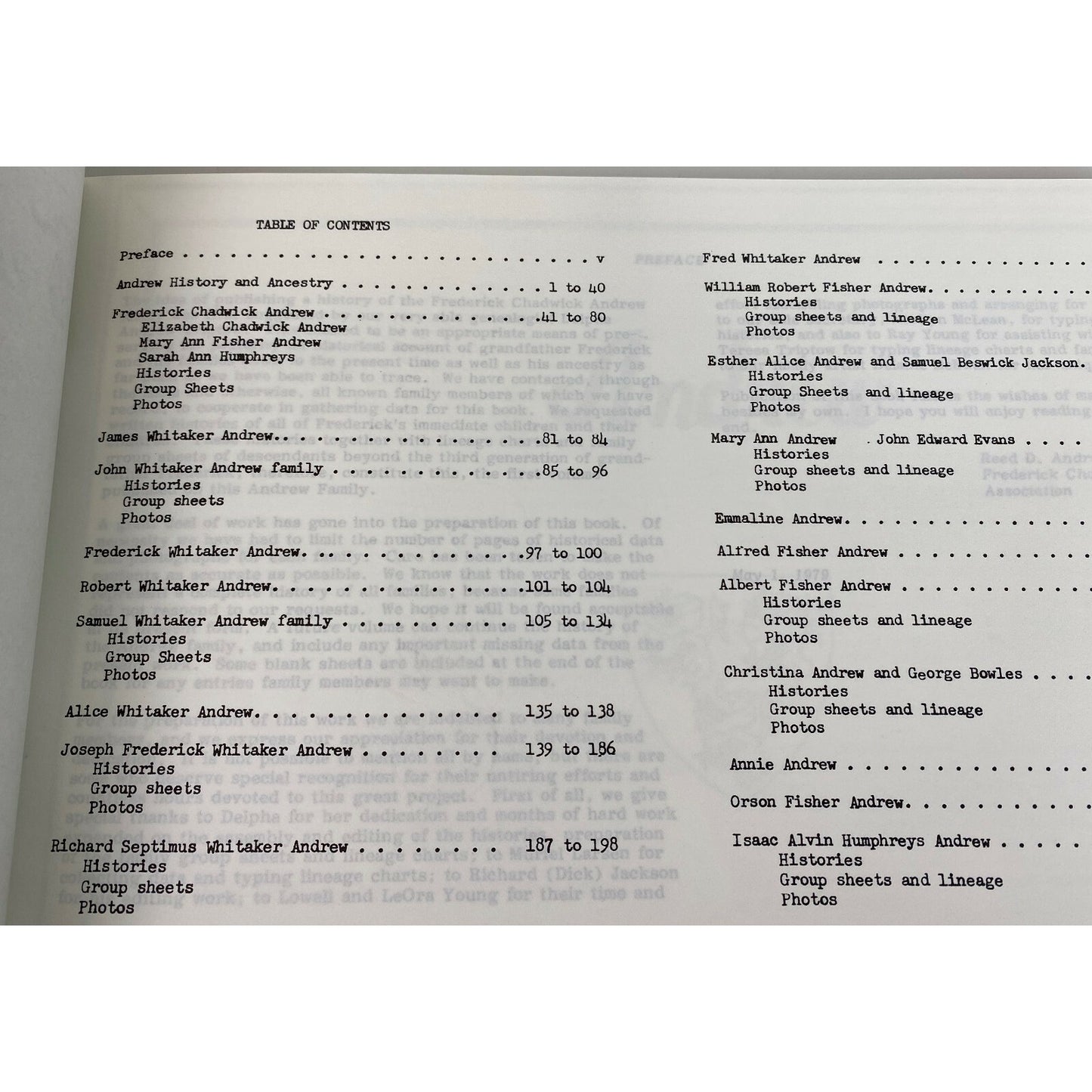 Ancestors & Descendants Of Frederick Chadwick Andrew Family History Genealogy 79