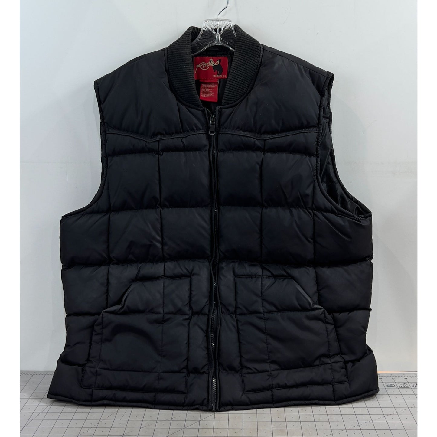 Rodeo Clothing Co. Men’s Black Quilted Puffer Vest 2XL Western Wear
