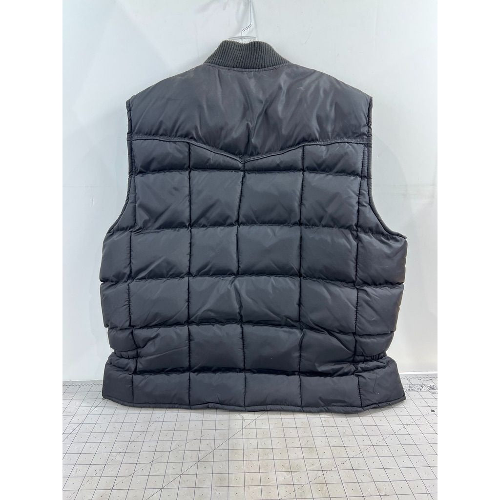 Rodeo Clothing Co. Men’s Black Quilted Puffer Vest 2XL Western Wear