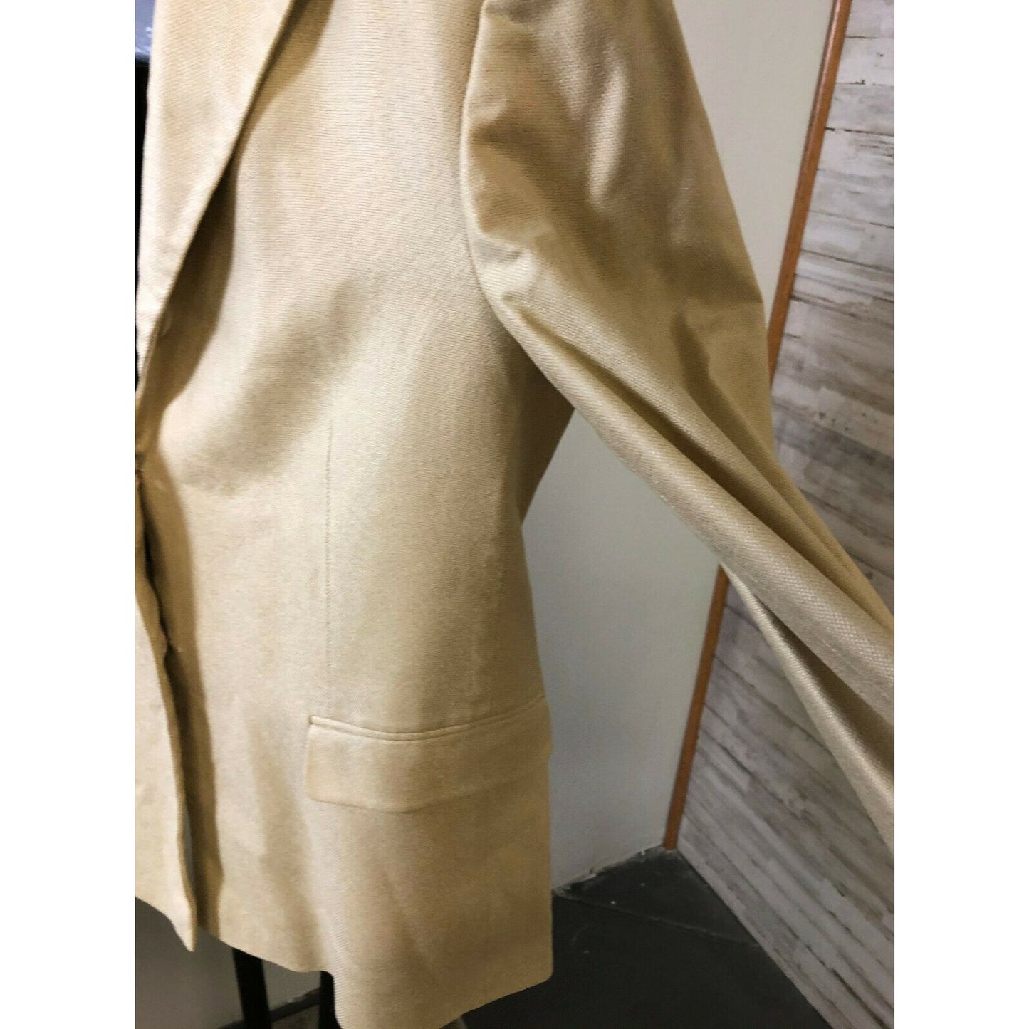 SFI Femme Pour Nordstrom Cream/Ivory Silk Blazer Two-Button Front sz S/M
