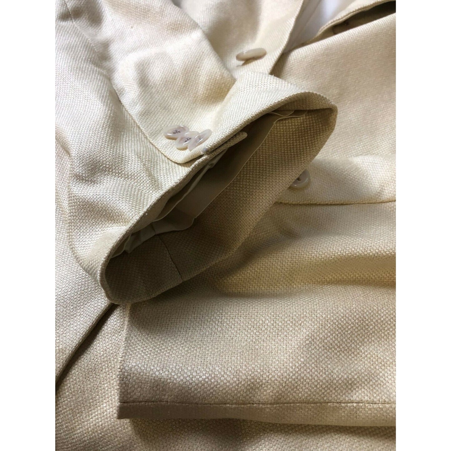 SFI Femme Pour Nordstrom Cream/Ivory Silk Blazer Two-Button Front sz S/M