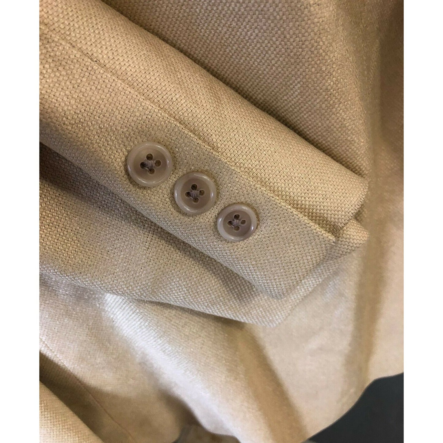 SFI Femme Pour Nordstrom Cream/Ivory Silk Blazer Two-Button Front sz S/M