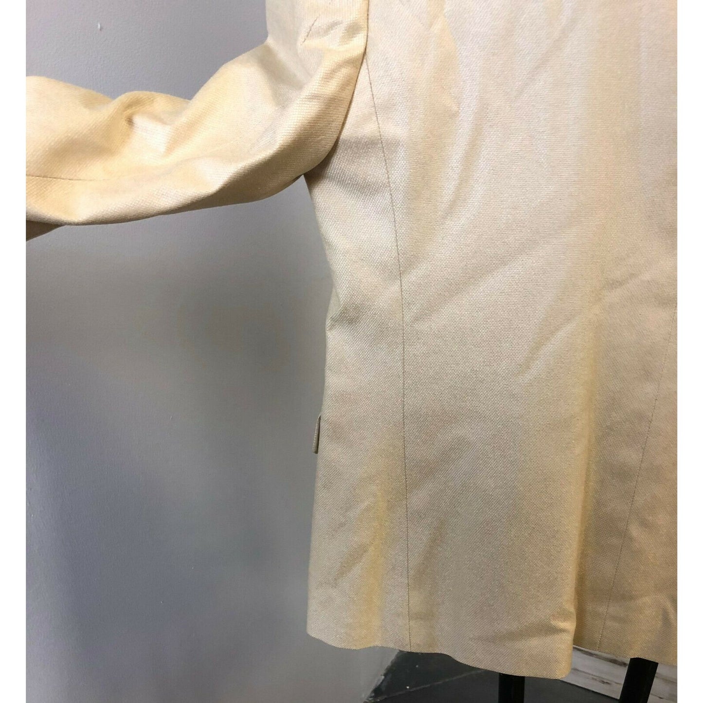 SFI Femme Pour Nordstrom Cream/Ivory Silk Blazer Two-Button Front sz S/M