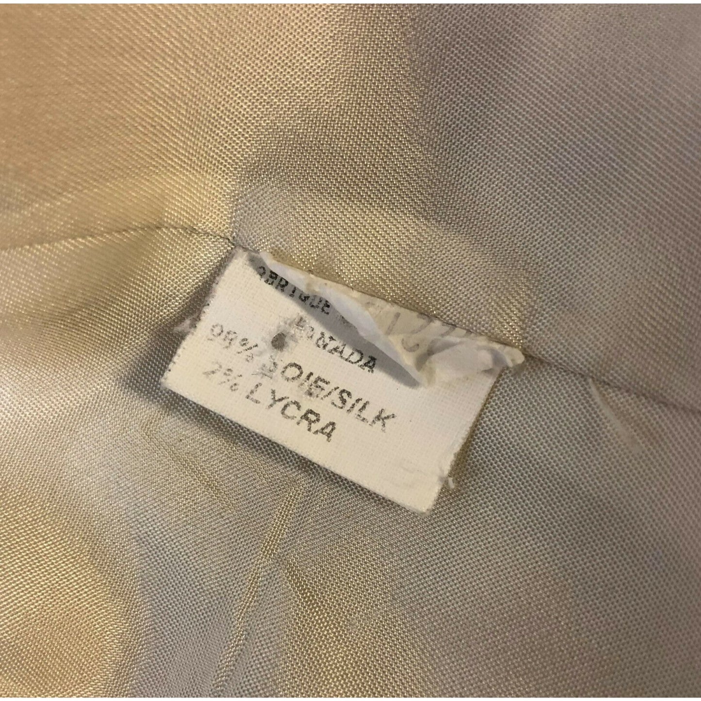 SFI Femme Pour Nordstrom Cream/Ivory Silk Blazer Two-Button Front sz S/M