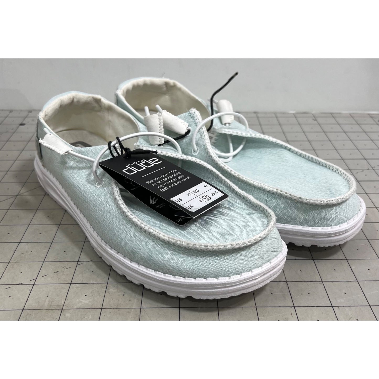 Heydude Women's Wendy Casual Slip on Shoes (Boho Sky Blue) - Size 10 New
