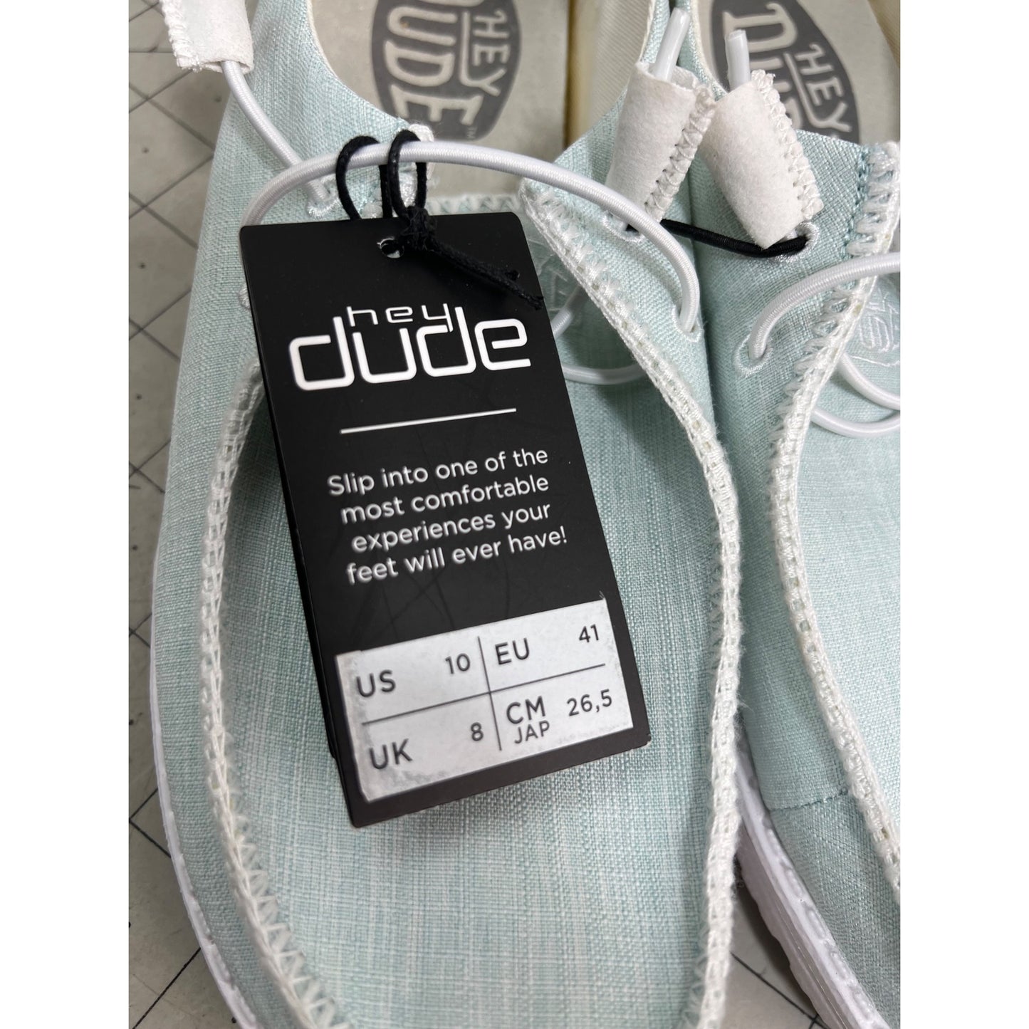Heydude Women's Wendy Casual Slip on Shoes (Boho Sky Blue) - Size 10 New