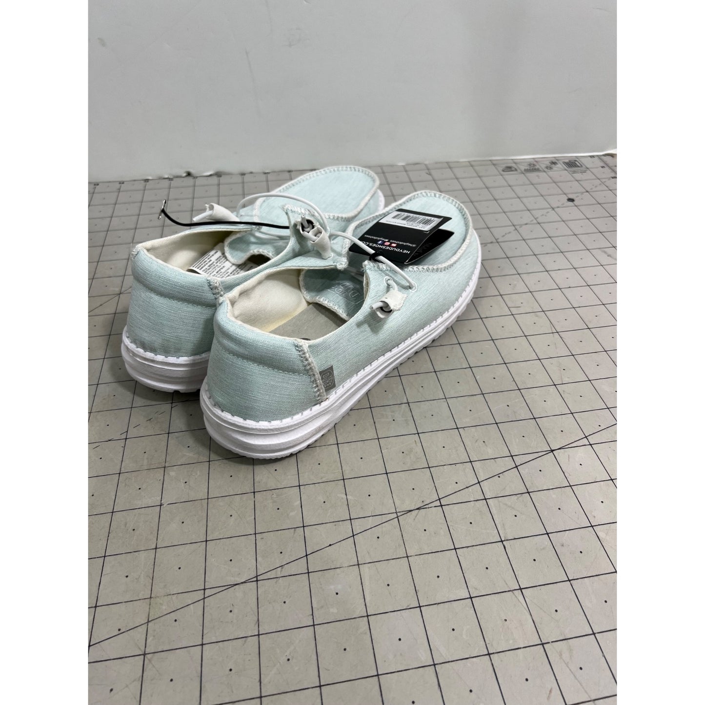 Heydude Women's Wendy Casual Slip on Shoes (Boho Sky Blue) - Size 10 New