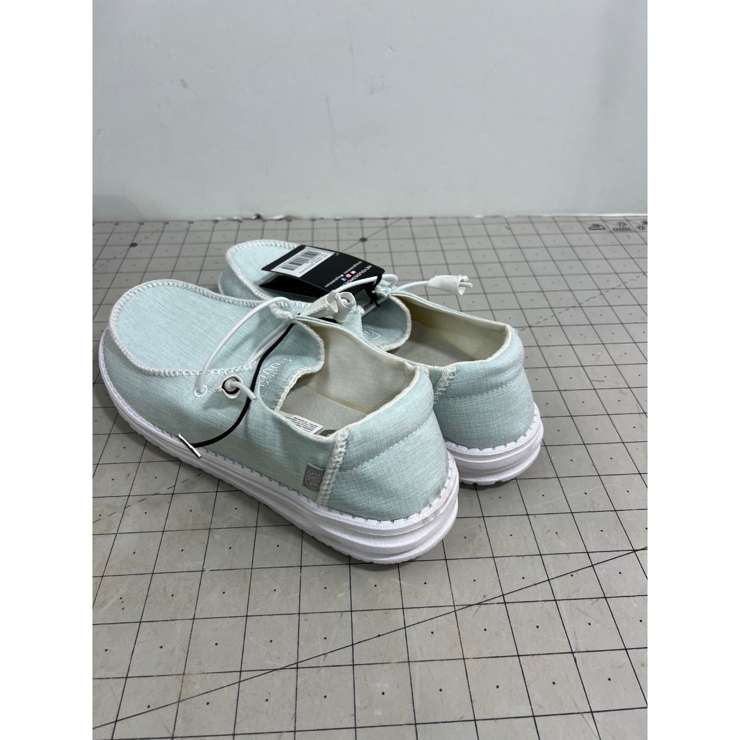 Heydude Women's Wendy Casual Slip on Shoes (Boho Sky Blue) - Size 10 New