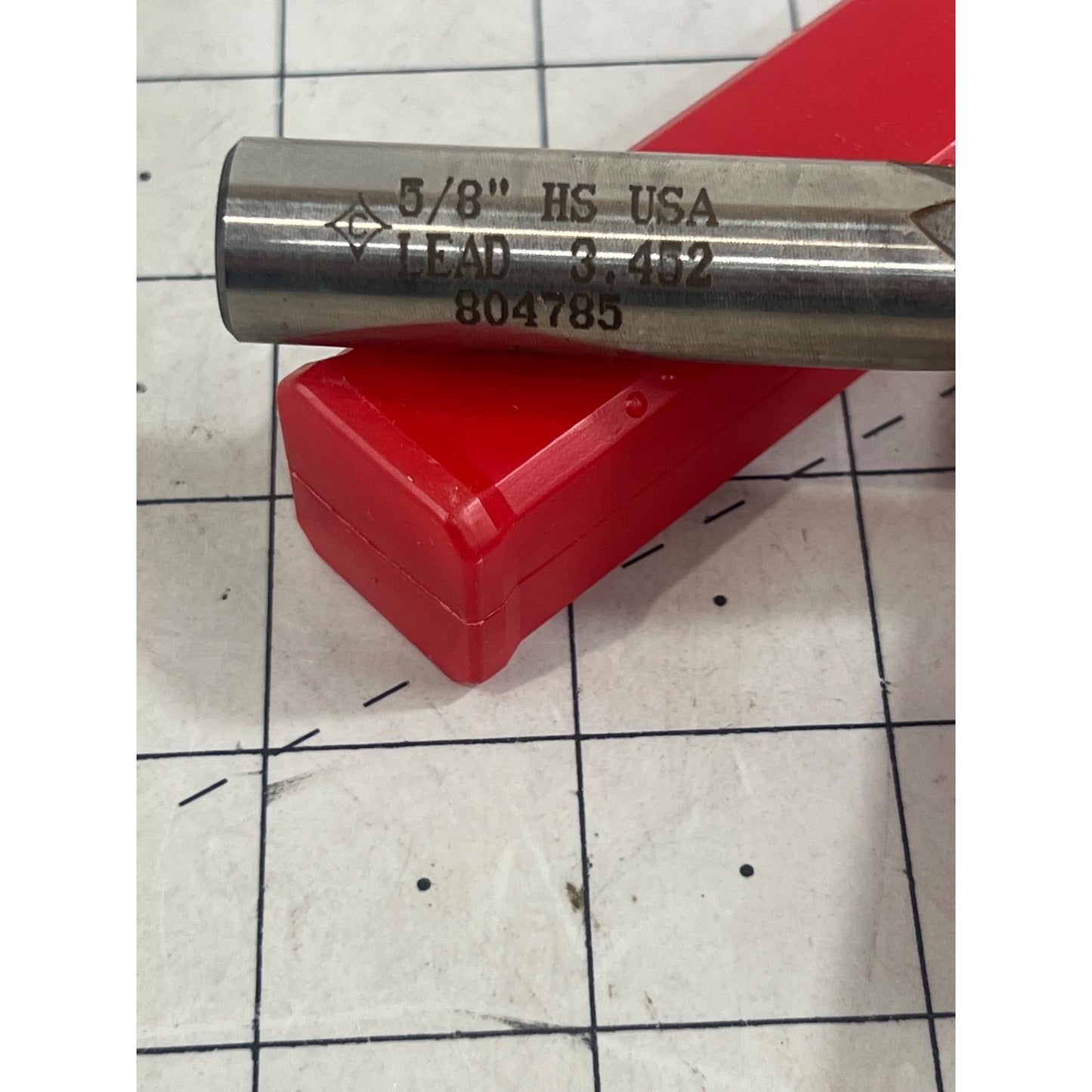 2-Flute HSS Square Single End Mill Cleveland HG-2 Bright 5/8"x5/8"x2"x4-1/8