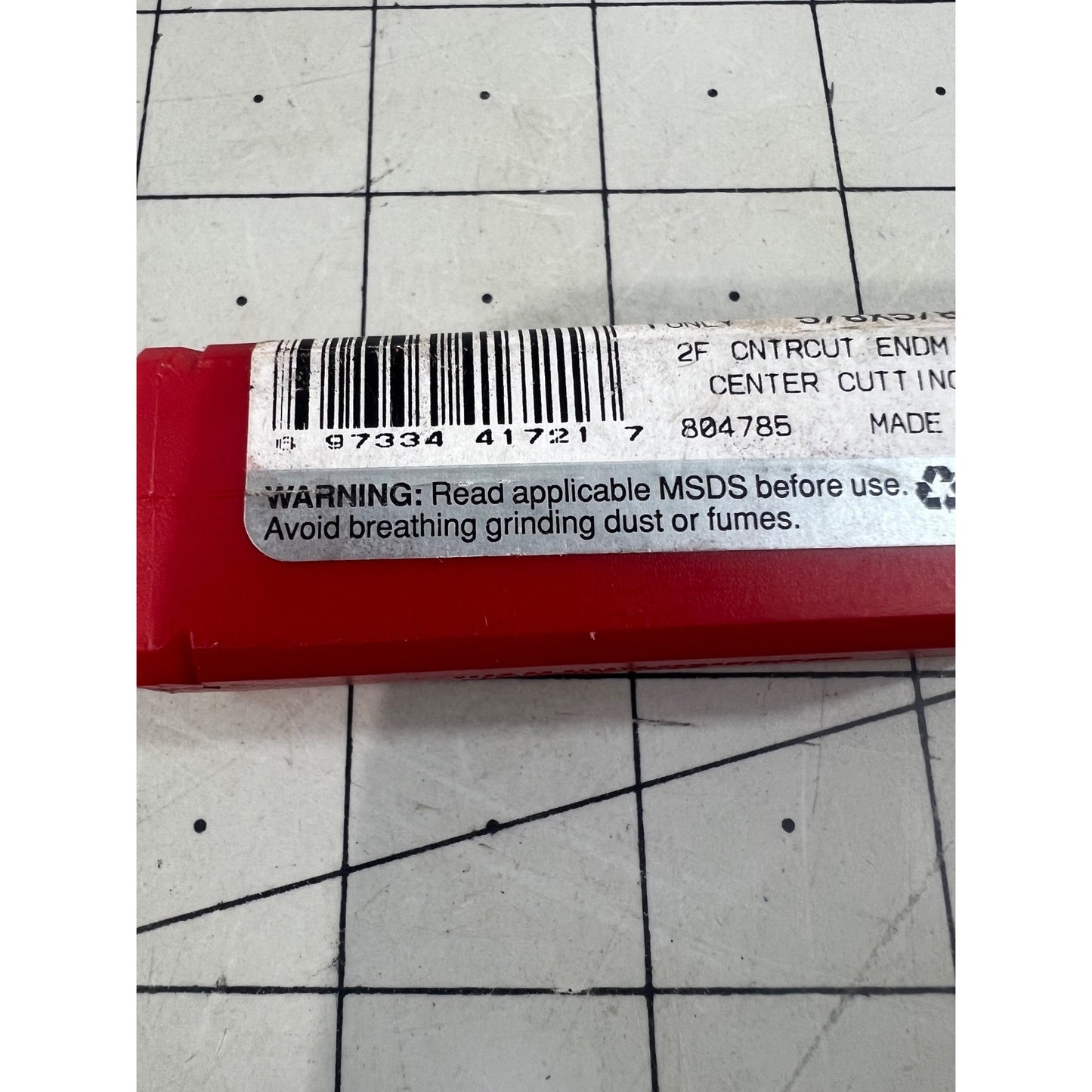 2-Flute HSS Square Single End Mill Cleveland HG-2 Bright 5/8"x5/8"x2"x4-1/8