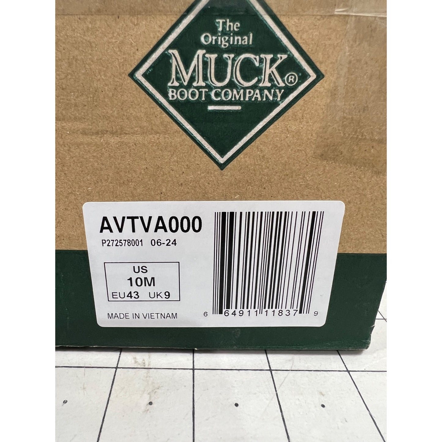 Muck Boots Men’s ‘Arctic Ice Tall' Wellingtons in Black | Size: 9 New