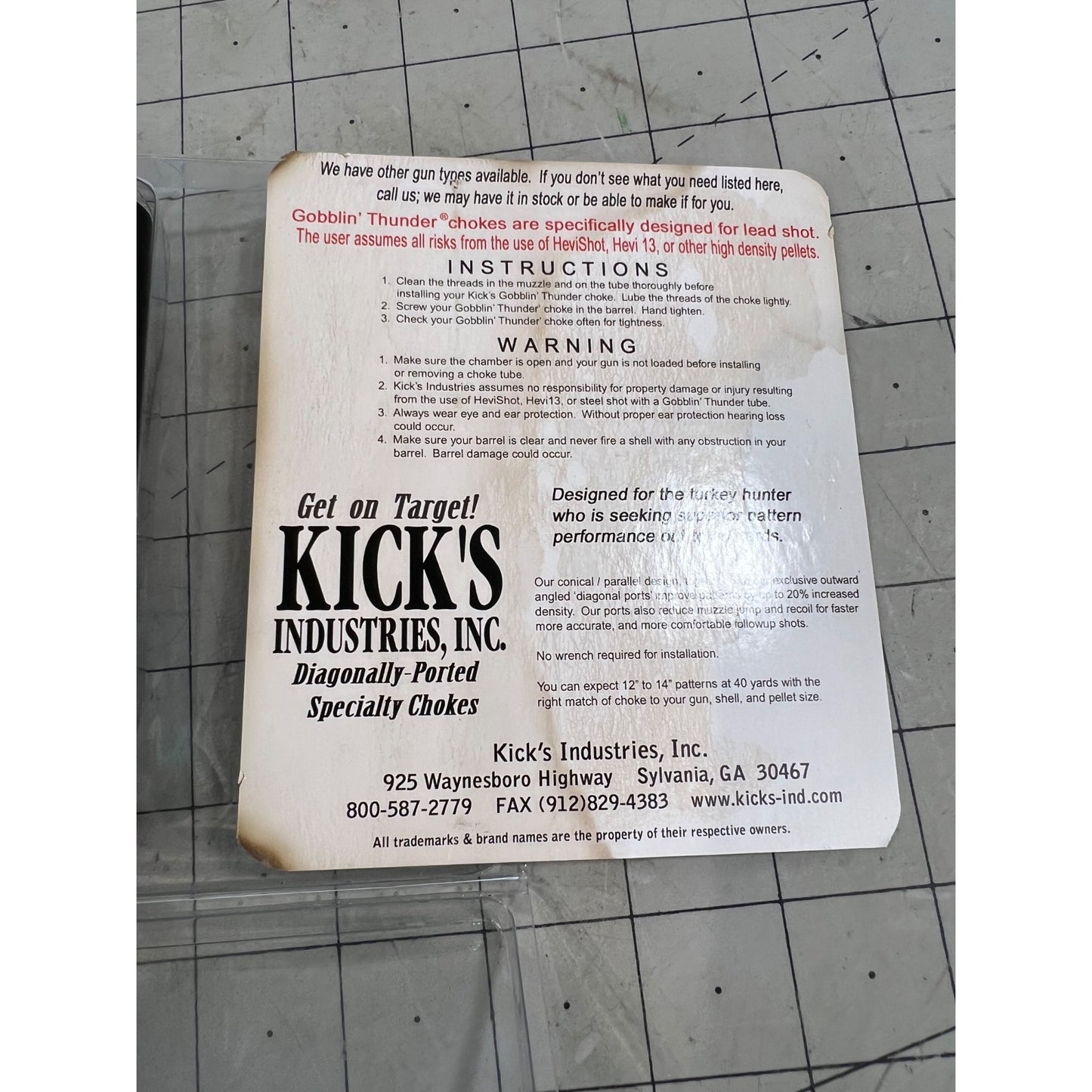 Kicks Gobblin Thunder 12-Gauge Browning Invector DS Turkey Choke Tube