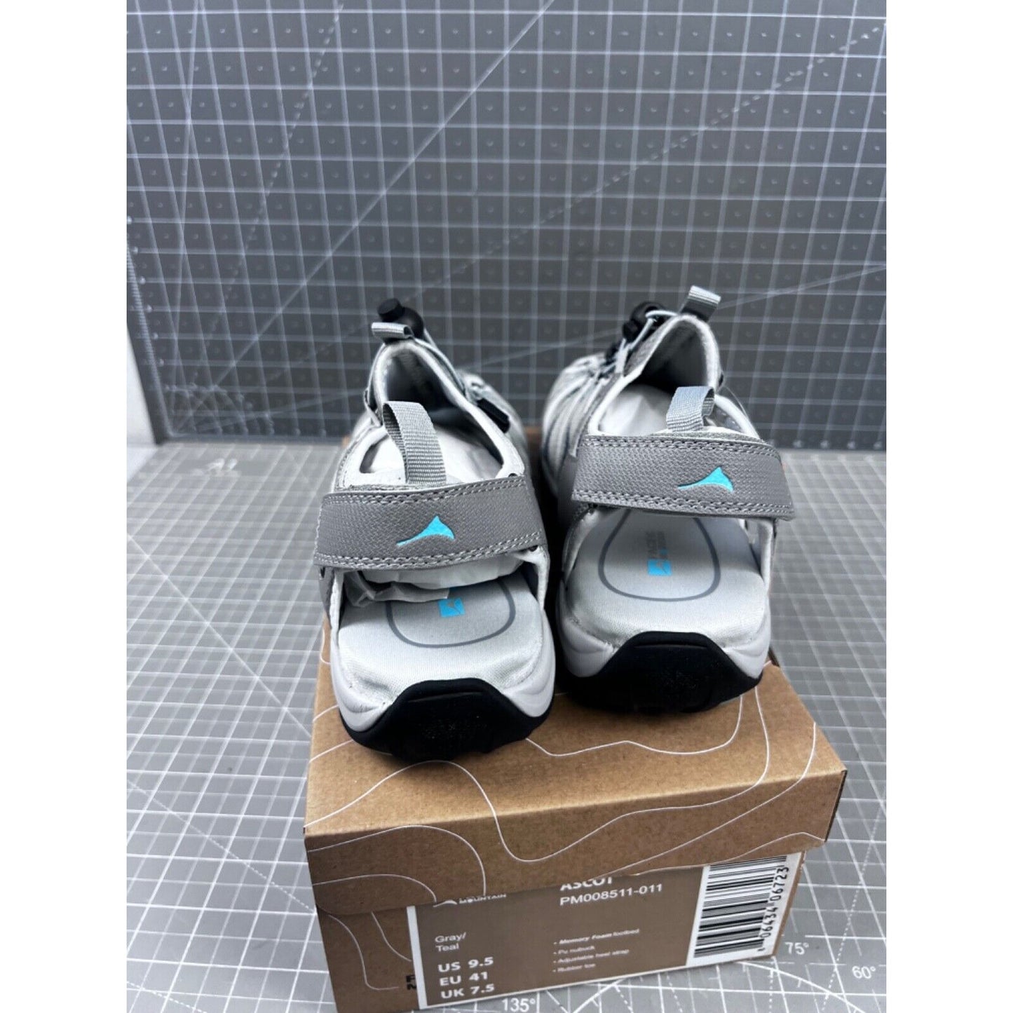 Pacific Mountain Ascot Sandal Women's 9.5 US Gray/Teal Water Fishing Outdoors ~~