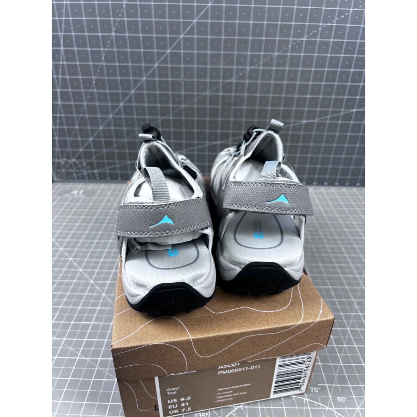 Pacific Mountain Ascot Sandal Women's 9.5 US Gray/Teal Water Fishing Outdoors ~~