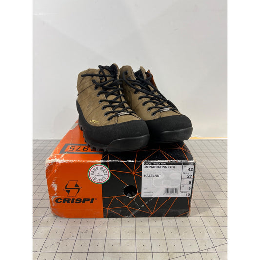 Crispi Men's Monaco GTX Mid Hiking Boots - Hazelnut Sz. 9 New