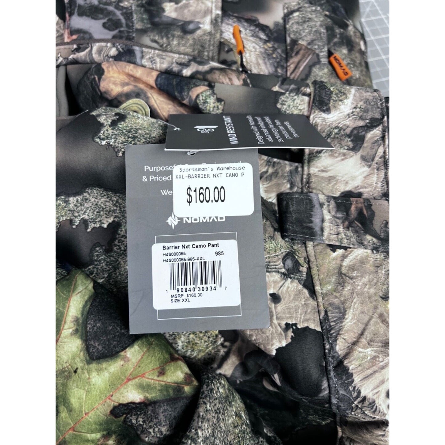 Nomad Men's Mossy Oak Barrier Nxt Camo Hunting Pants 2XL XXL New With Tags