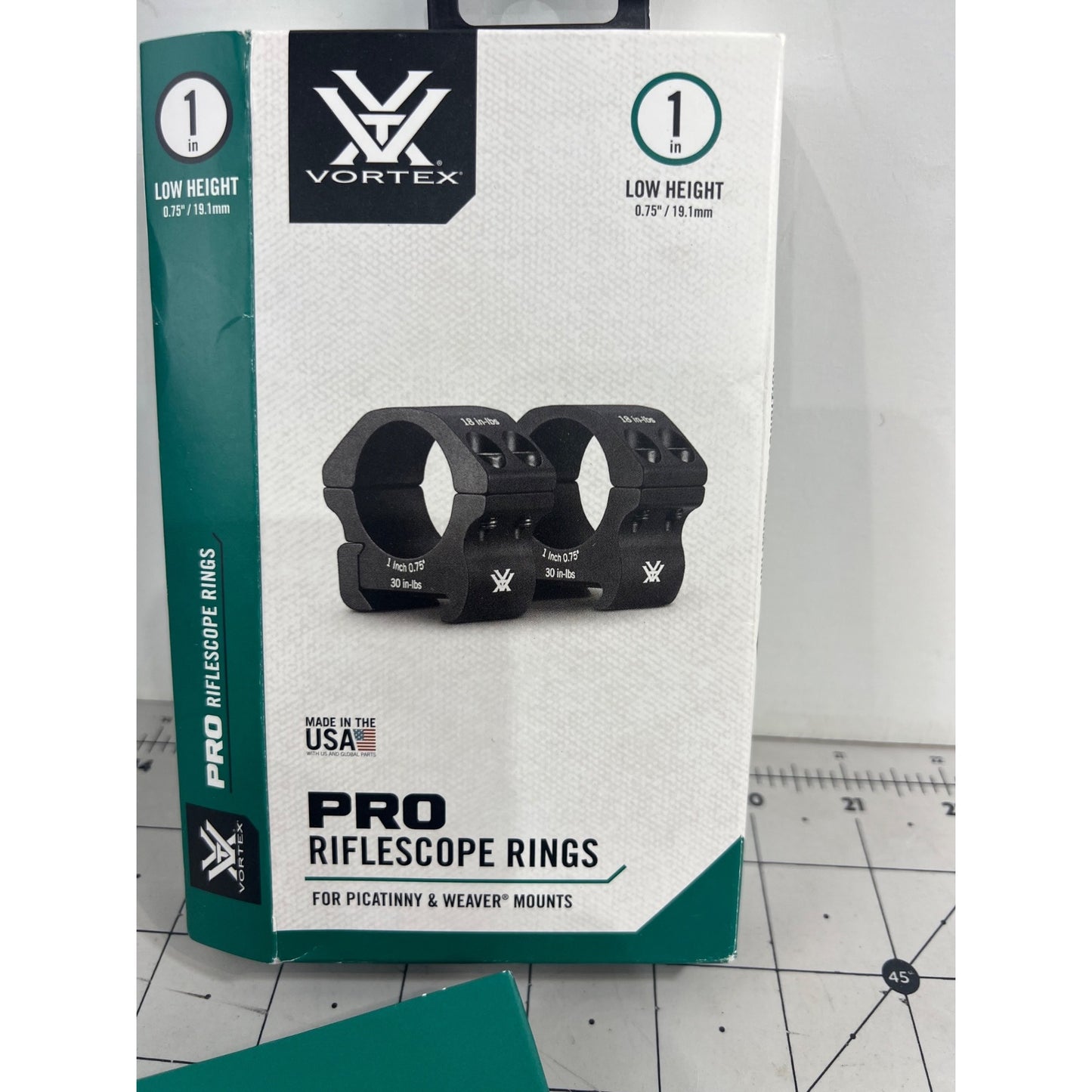 Vortex Pro Riflescope Rings 1" Low Height For Picatinny & Weaver Mounts NEW