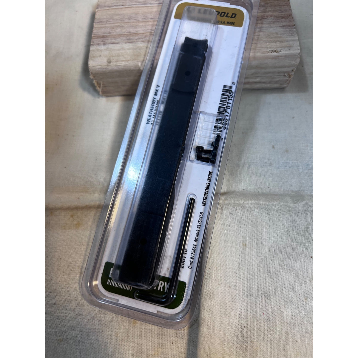 Leupold Weatherby MK V 1" Medium Ring Mount 171110 Matte Black Lightweight Aluminum