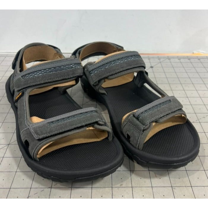 Teva Hudson Men's Shoes Dark Gull Grey : 10 D - Medium, Leather Sandals