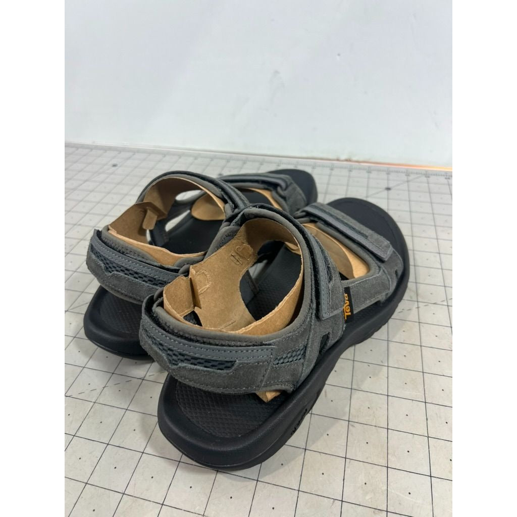 Teva Hudson Men's Shoes Dark Gull Grey : 10 D - Medium, Leather Sandals
