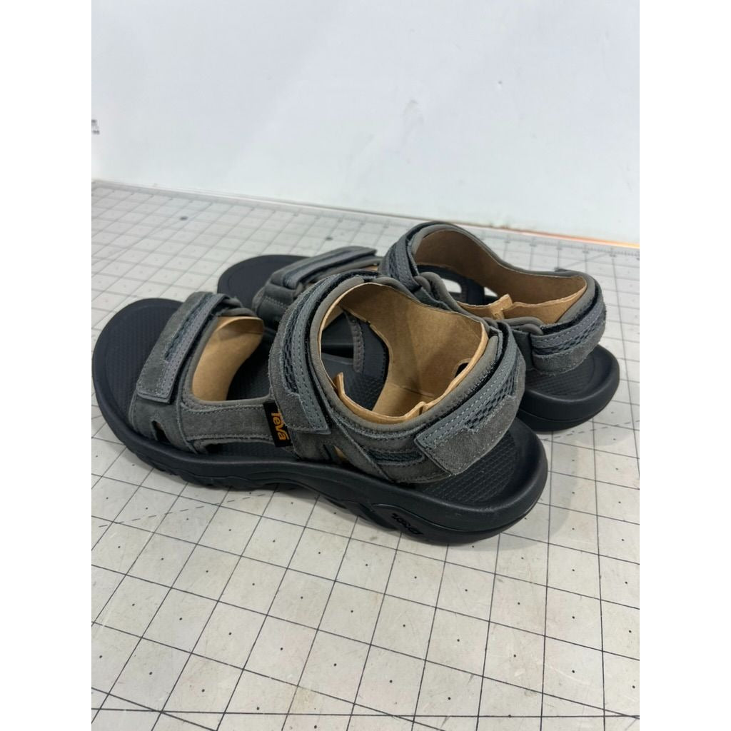 Teva Hudson Men's Shoes Dark Gull Grey : 10 D - Medium, Leather Sandals