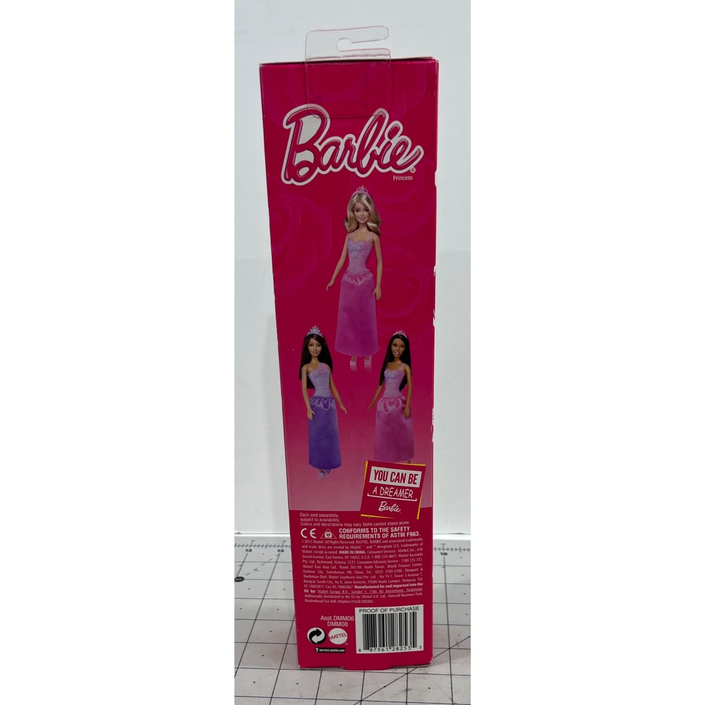 Barbie Princess Doll “You Can Be Anything” Purple Dress With Tiara New Nib DMM06