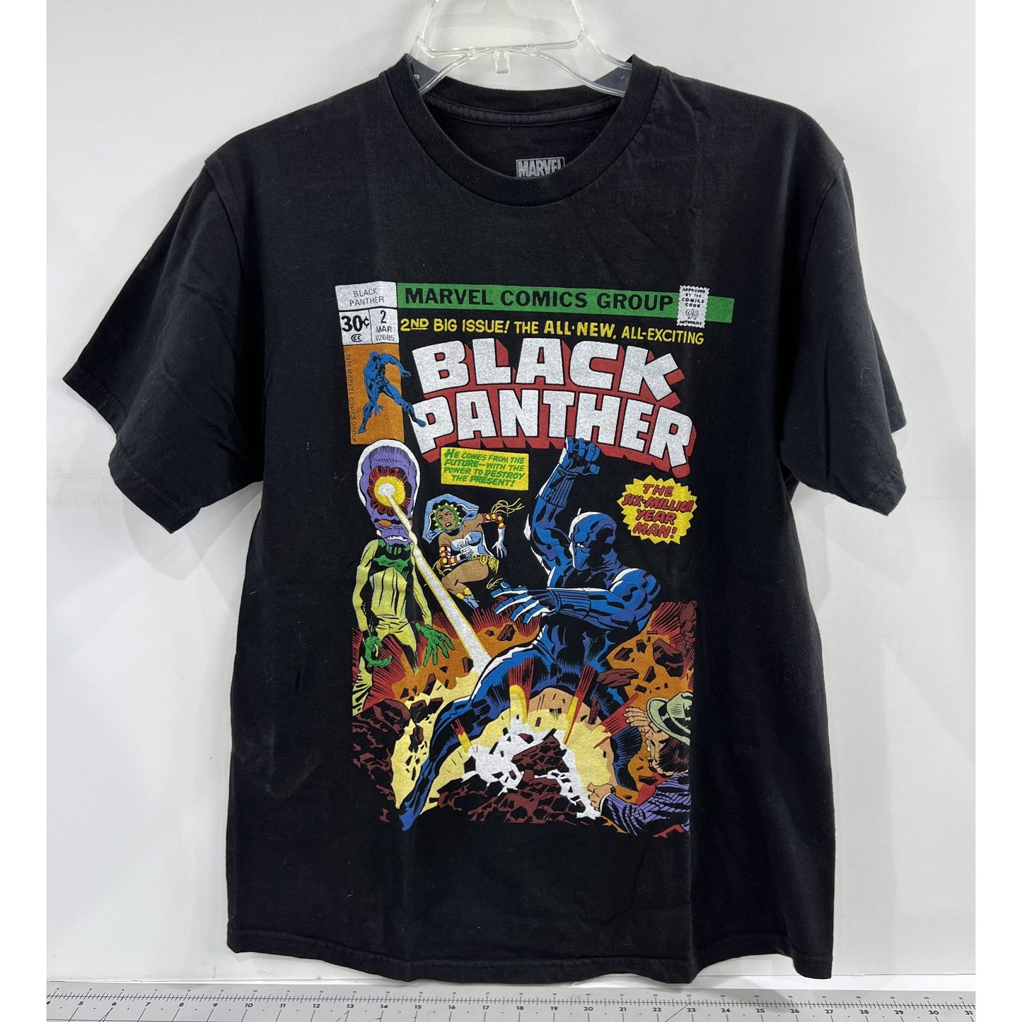 Marvel Comics The Black Panther Big Issue Youth Sz. M Black T-Shirt Minty~~