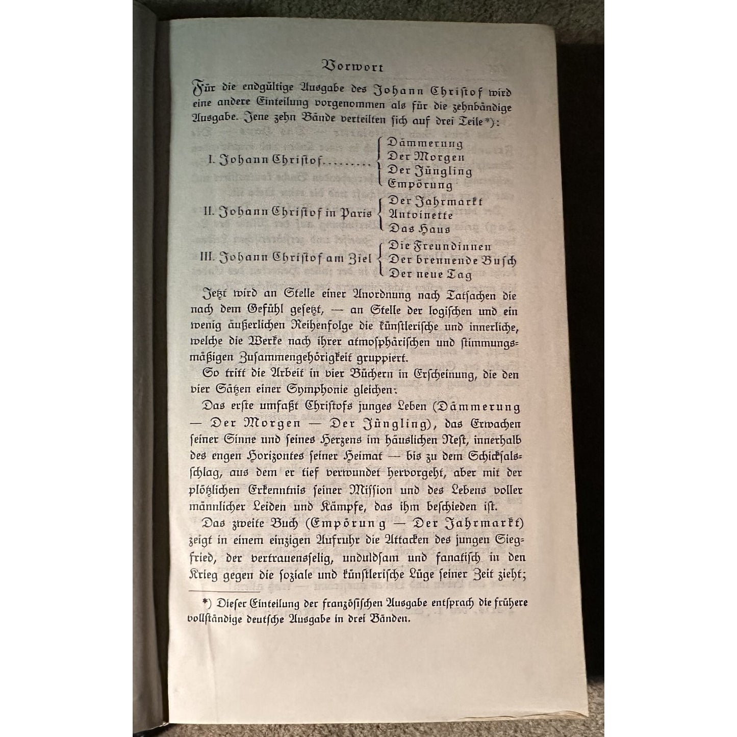 Romain Rolland Johann Christof 1927 German Edition Vol 1 & 2 Hardcover Blue Gold Detail